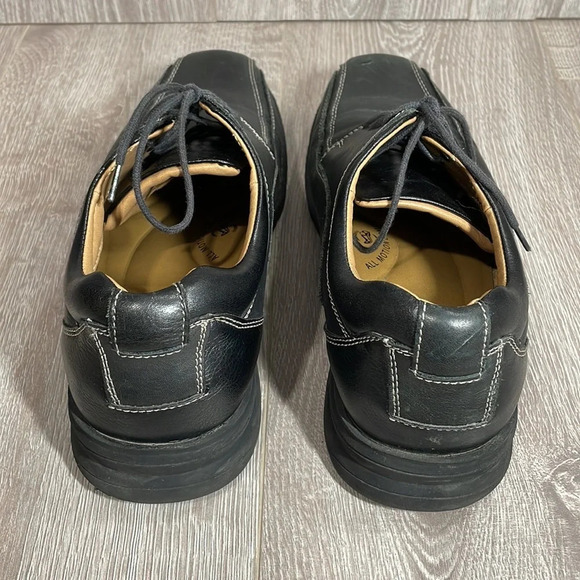 Dockers Leather Trustee Oxford Bike Toe Shoes Black 10M - Picture 4 of 15